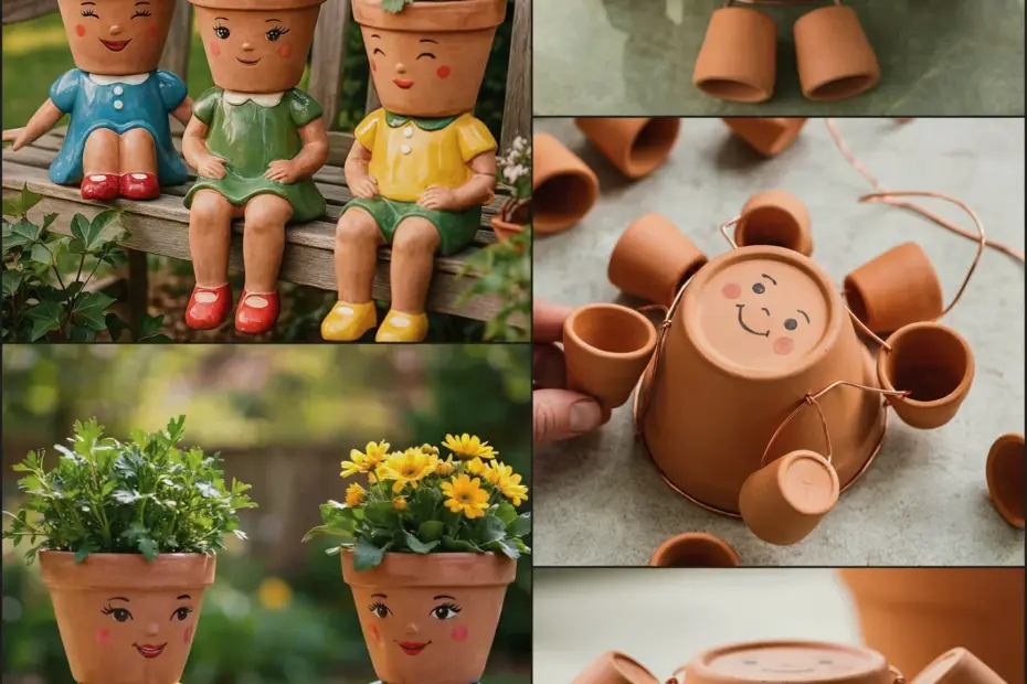 Clay Pot Flower People | Easy Garden Craft Project | Outdoor Decor Ideas