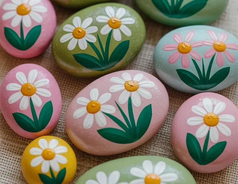 Hand Painted Flower Rocks - The Sealer Mistake That Ruins Garden Stone Art